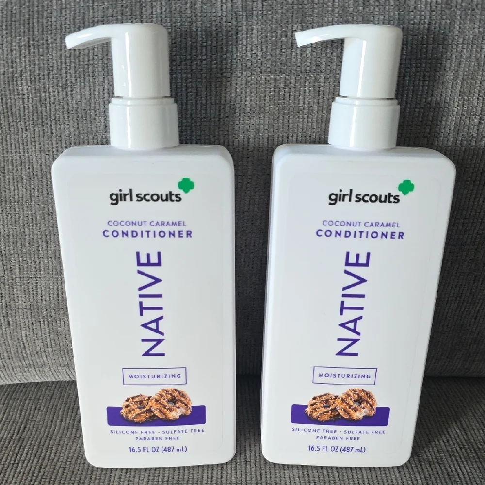 Native Girl Scouts Coconut Caramel‎ Moisturizing Conditioner, 2 Bottles, 16.5oz.